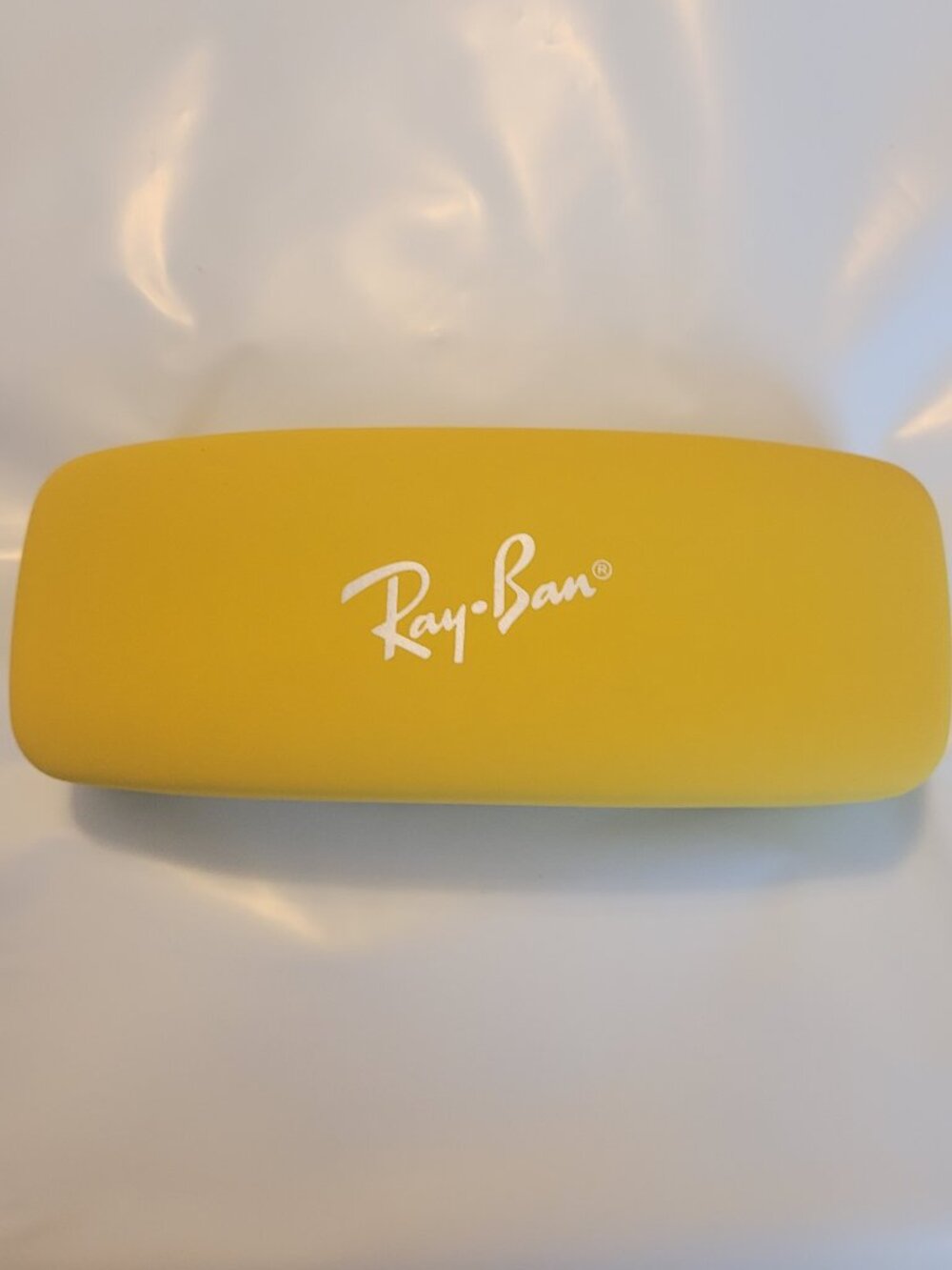 Ray Ban Hard Eyeglass Case Bright Yellow Red Inside Never Used